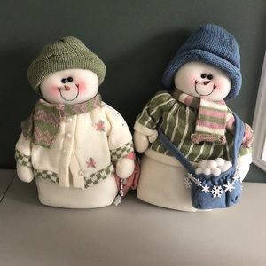 14” plush snowman set